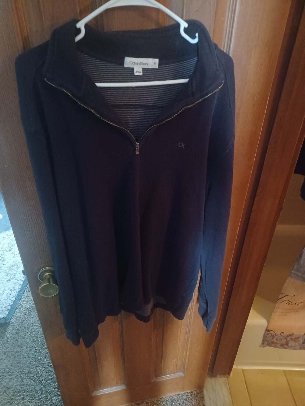 Calvin Klein Men's Navy Half-Zip Top